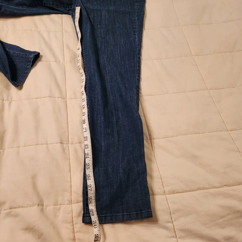 Michael Kors Women's Jeans, Dark Blue Skinny, Embroidered Pocket Detail Sz 8 EUC